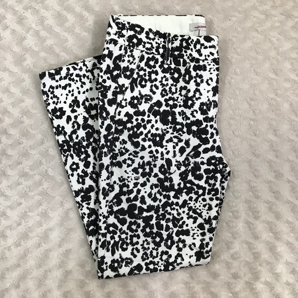 J. Crew Pants - J. Crew 4 Favorite Fit Pants Black White Print